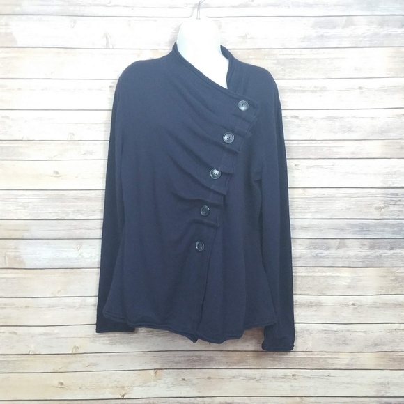 Lafayette 148 New York Sweaters - Lafayette 148 Gathered Asymetrical  Cardig…